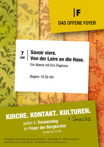 Veranstaltungsplakat Das Offene Foyer Januar 2016